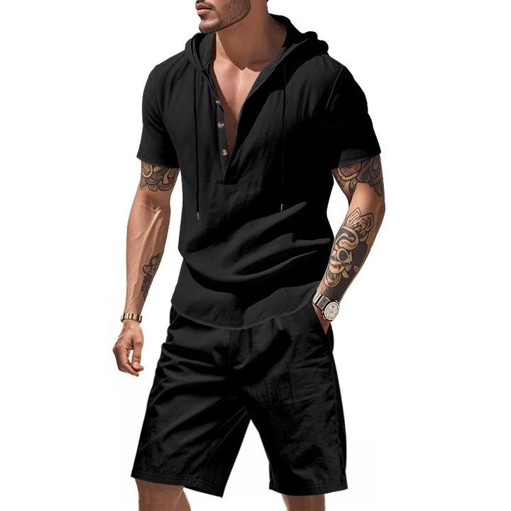 Reign | Men’s Hooded Short Set for Relaxed Summer Form