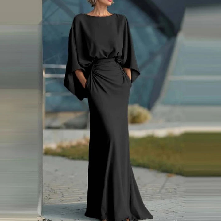 Nina | Women’s Draped Maxi Dress for Elegant Occasion Apparel