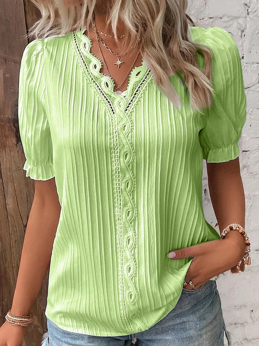 Isella | Women’s Blouse featuring a Decorative Front Folds