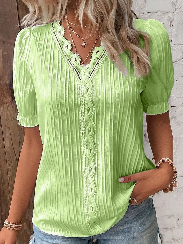 Isella | Women’s Blouse featuring a Decorative Front Folds