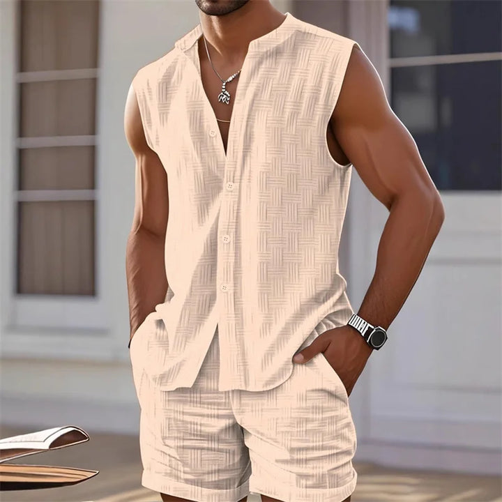 Jude | Men’s Sleeveless Shirt and Shorts Set for Summer Days