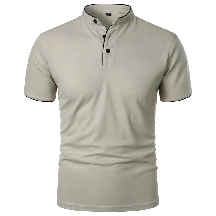Zachary | Men’s Polo Shirt featuring a Stand Collar with Buttons