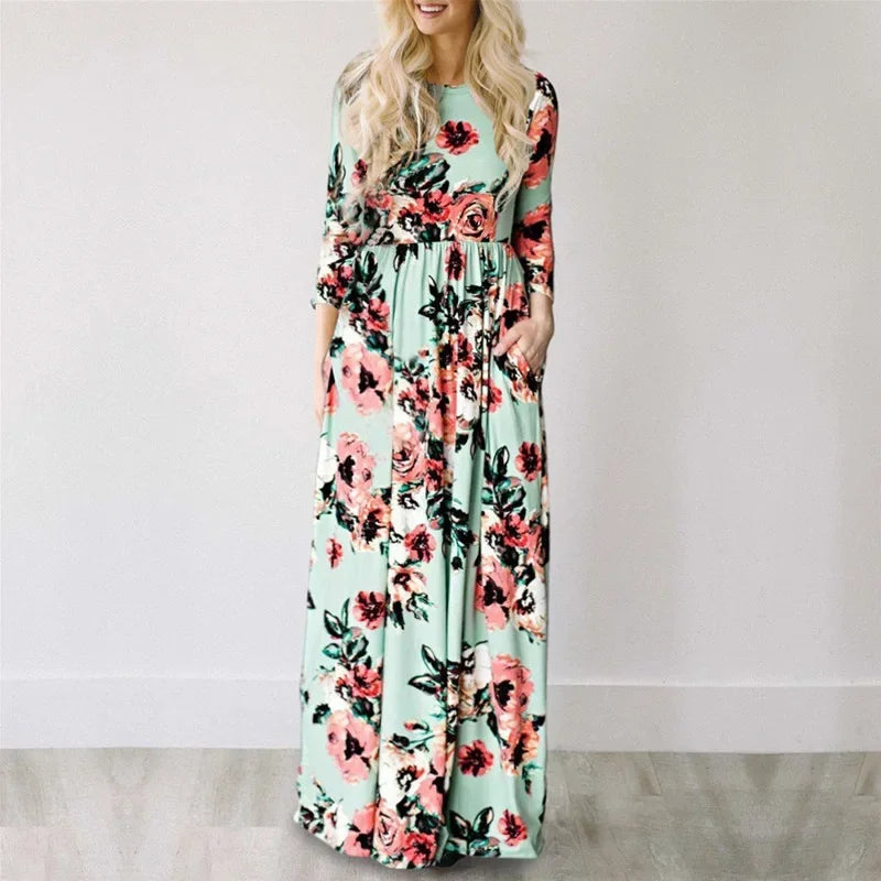Josephine | Women’s Floral Maxi Dress designed for Elegant Daywear