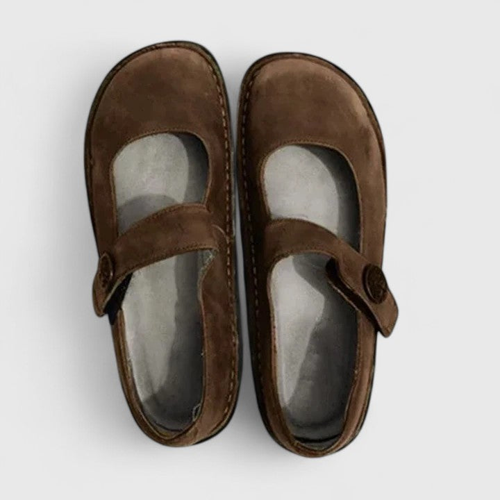 Blythe | Women’s Mary Jane Flats featuring Strap Finish