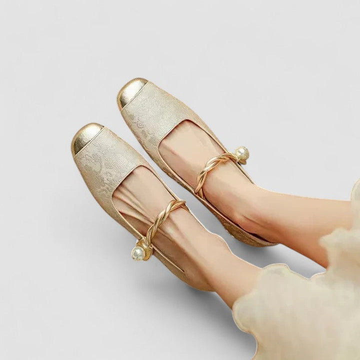 Zadie | Women’s Mary Jane Flats featuring a Jewelled Heel