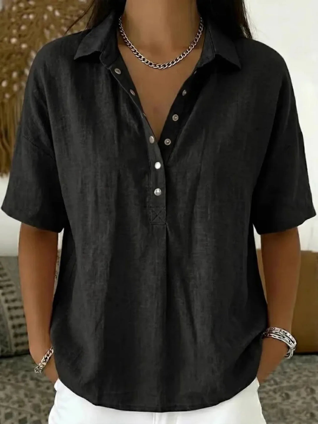 Linnea | Women’s Collared Blouse for Easy Everyday Fitting