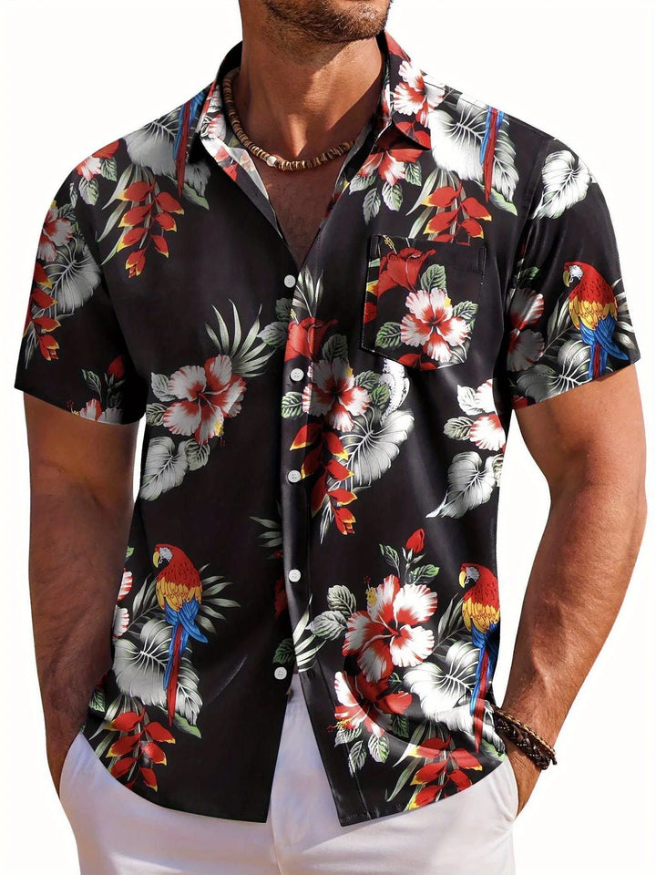 Hayden | Men’s Shirt featuring a Tropical Motif