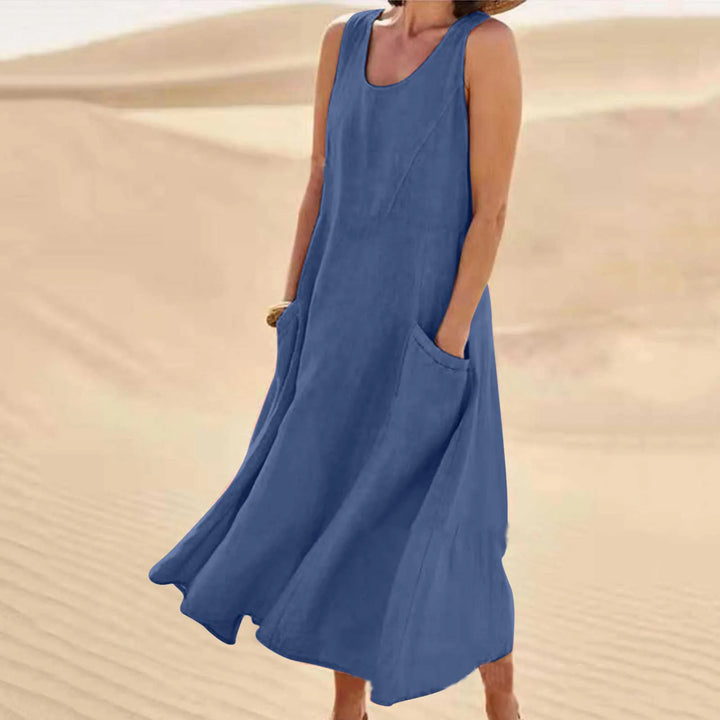 Alazne | Women’s Sleeveless Maxi Dress in an Easy A-Line Shape