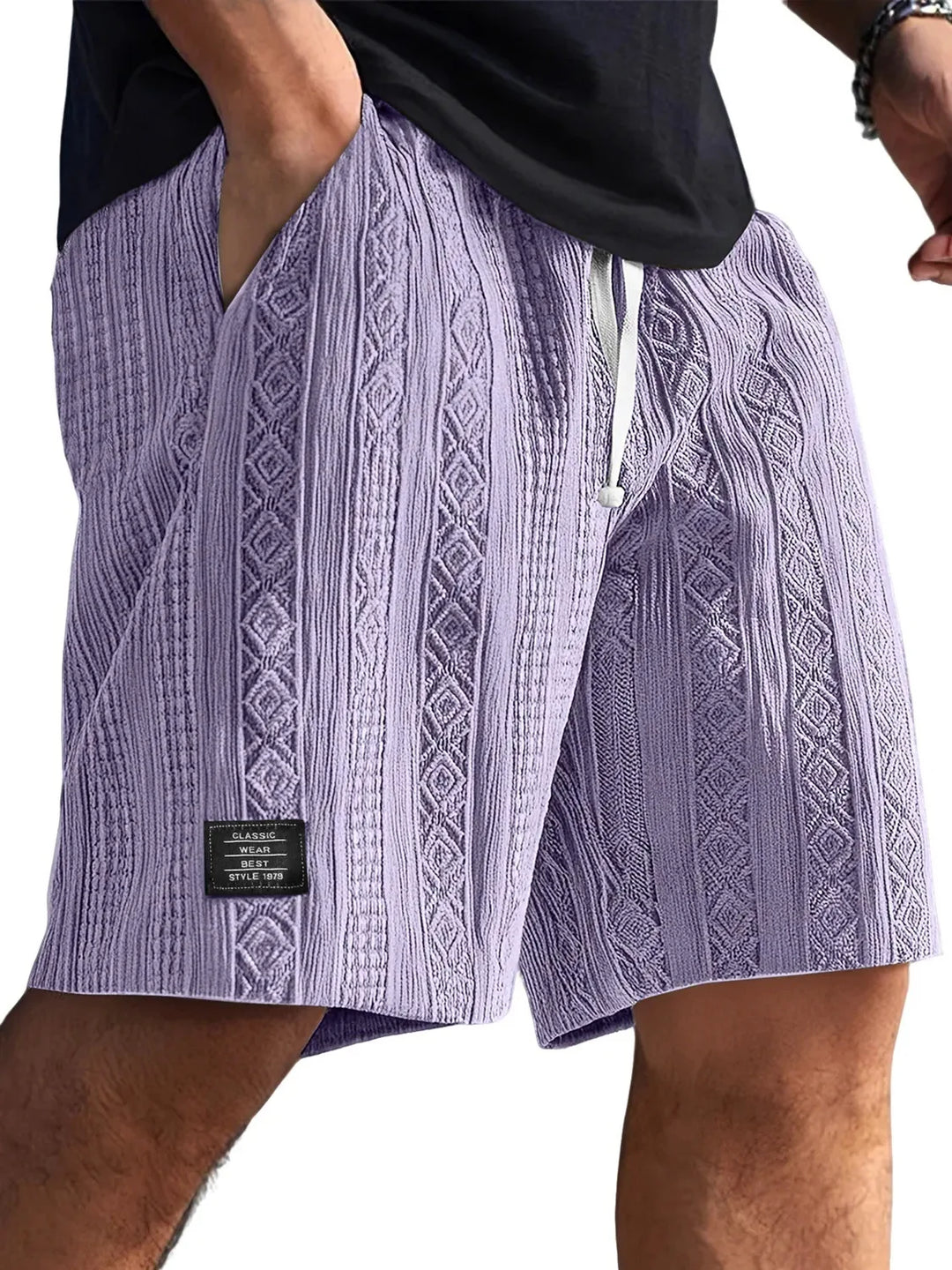 Rocco | Men’s Drawstring Shorts featuring Pattern Detail
