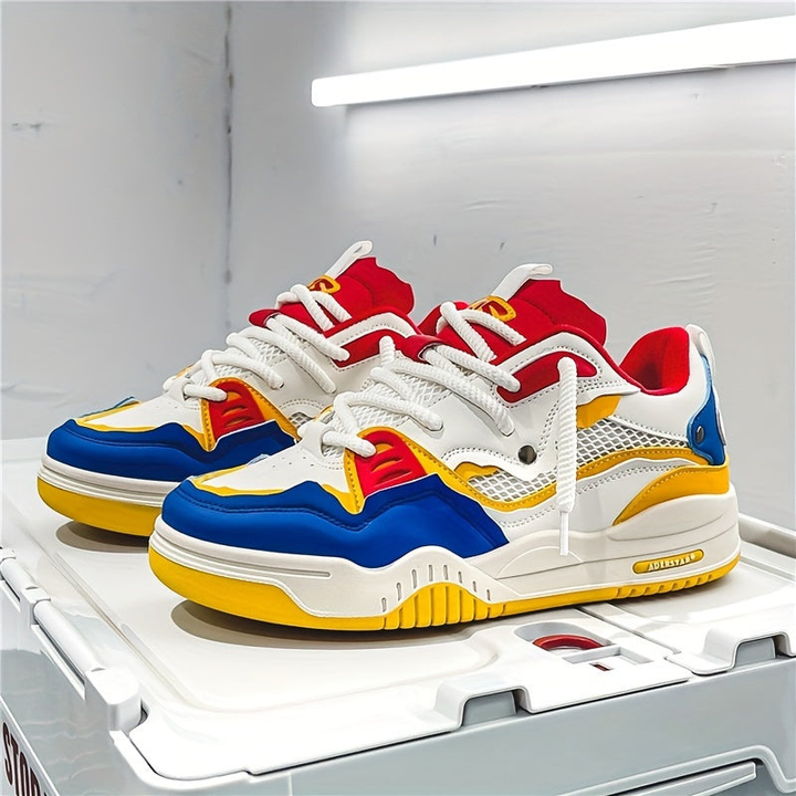 Trenox | Men’s Chunky Trainers with panelled layer interplay