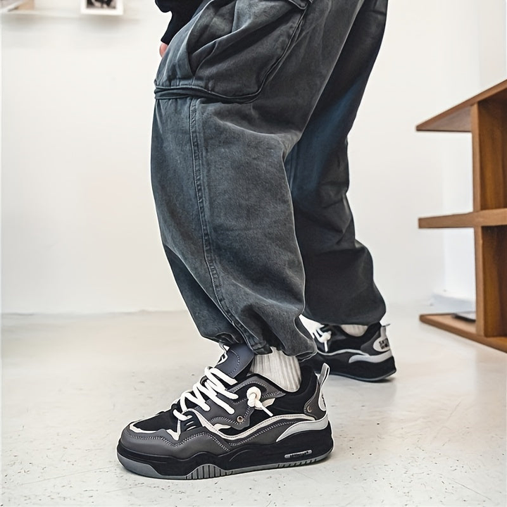 Trenox | Men’s Chunky Trainers with panelled layer interplay