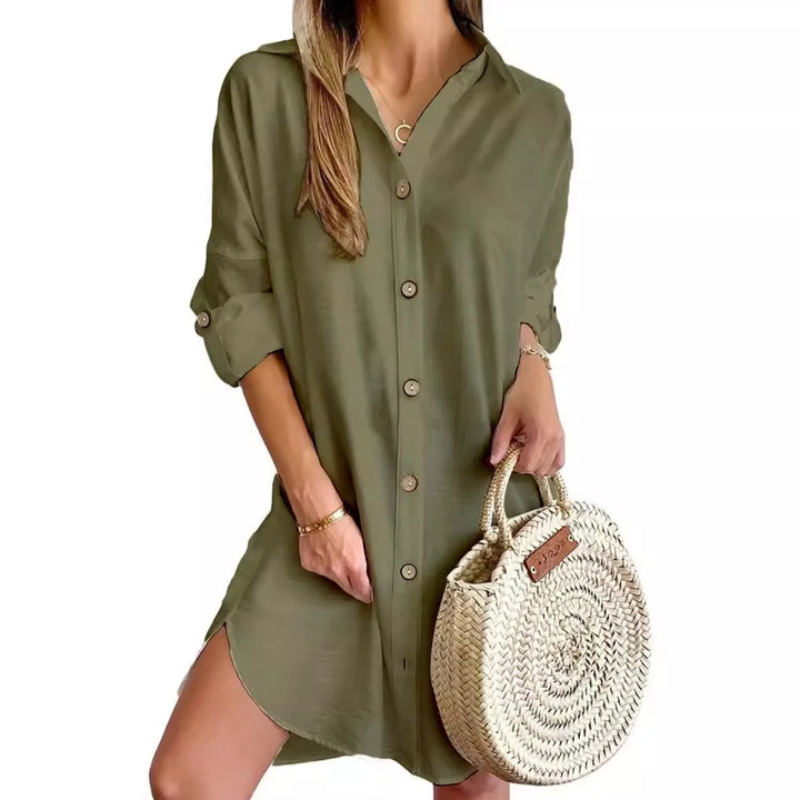 Aida | Women’s Button Shirt Dress for Cool Summer Refresh