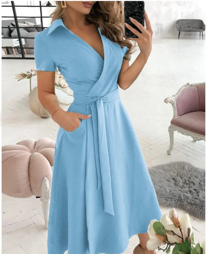 Whitney | Women’s Wrap Dress with a Tie Waist