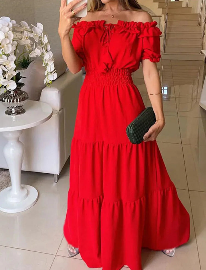 Edith | Women’s Off Shoulder Maxi Dress for Summer Occasions