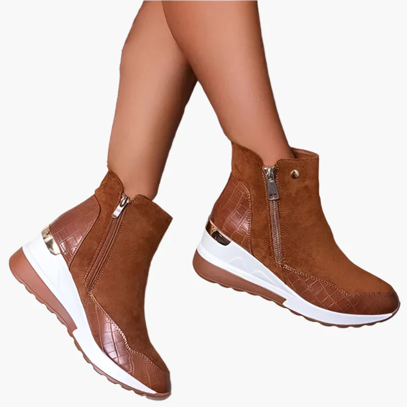 Lunira | Women’s Zip-Up Ankle Boots crafted with comfort at its core