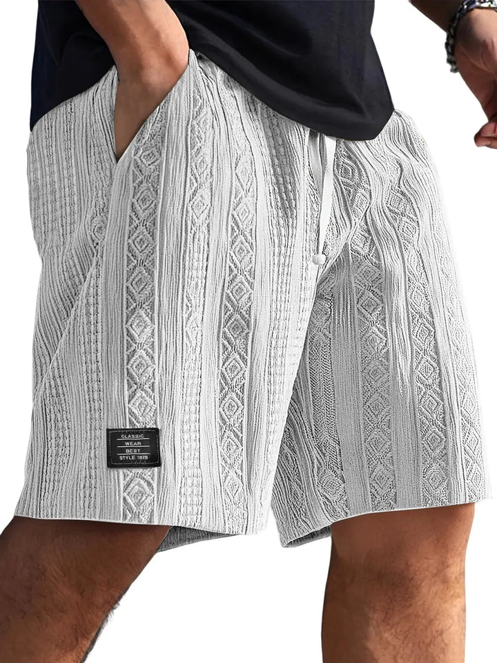 Rocco | Men’s Drawstring Shorts featuring Pattern Detail