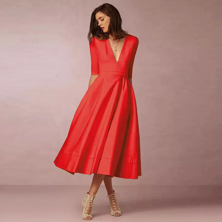 Esme | Women’s Midi Dress in a Full Skirt Shape