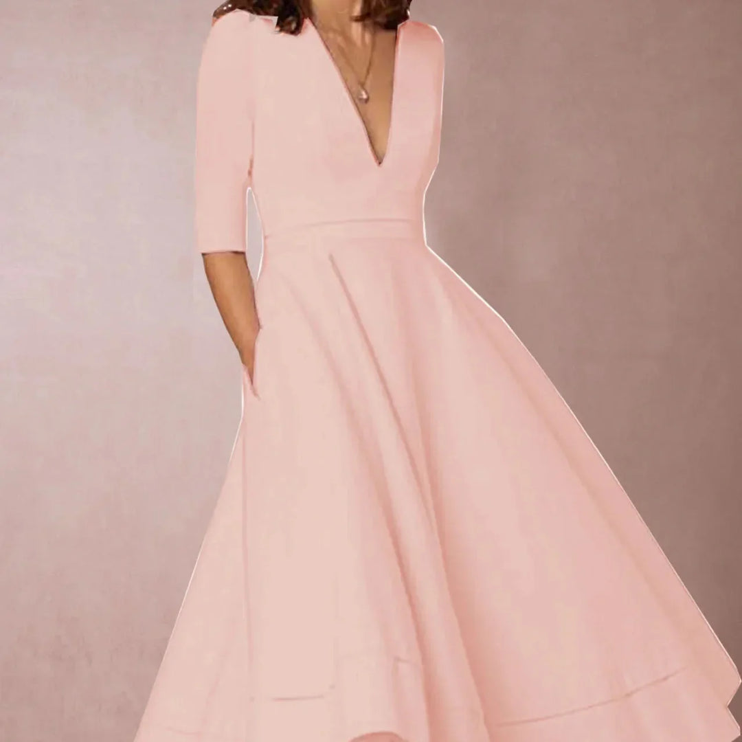 Esme | Women’s Midi Dress in a Full Skirt Shape