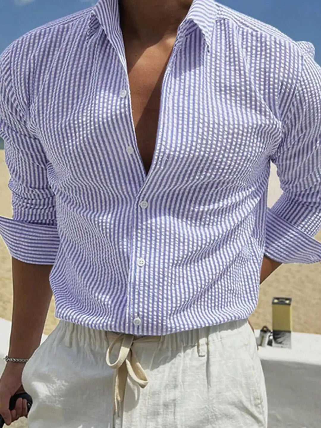 Bramwell | Men’s Striped Shirt in a Refined Slim Apparel