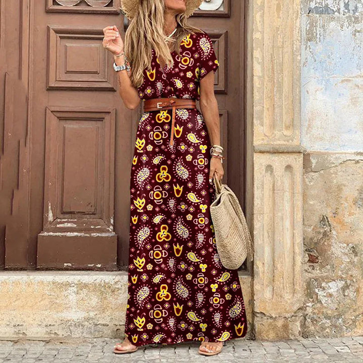Adelaide | Women’s Floral Maxi Dress in a Button-Front Style