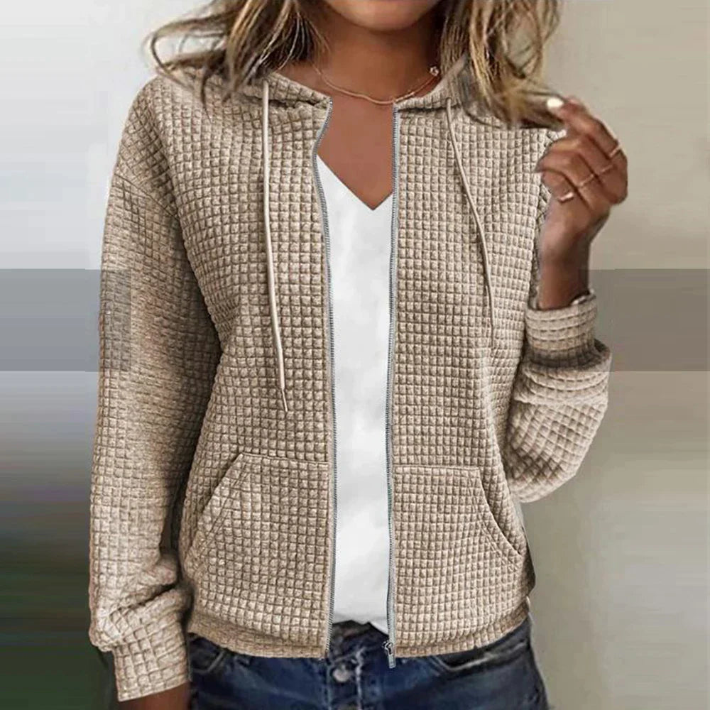 Briony | Women’s Zip-Up Hoodie with textured finish