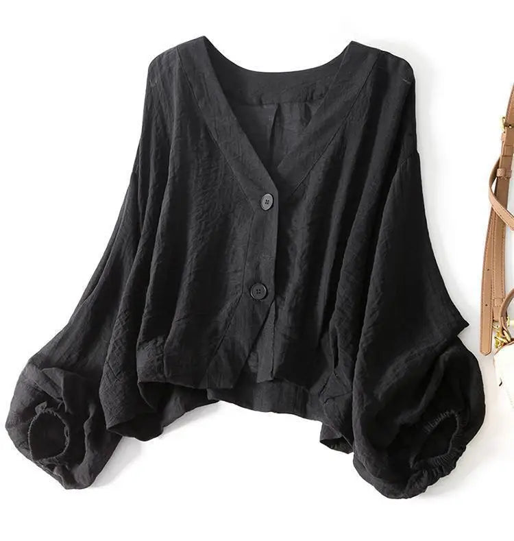 Kira | Women’s Blouse featuring a Cropped Button Front