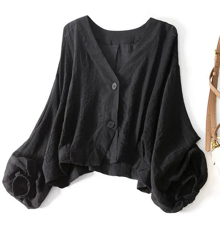 Kira | Women’s Blouse featuring a Cropped Button Front