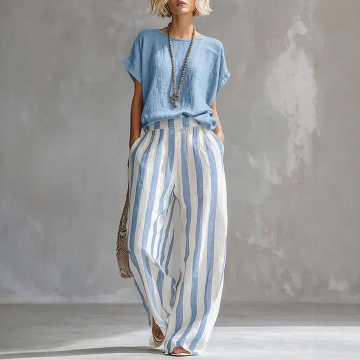 Bria | Women’s Two-Piece Set featuring Wide-Leg Trousers
