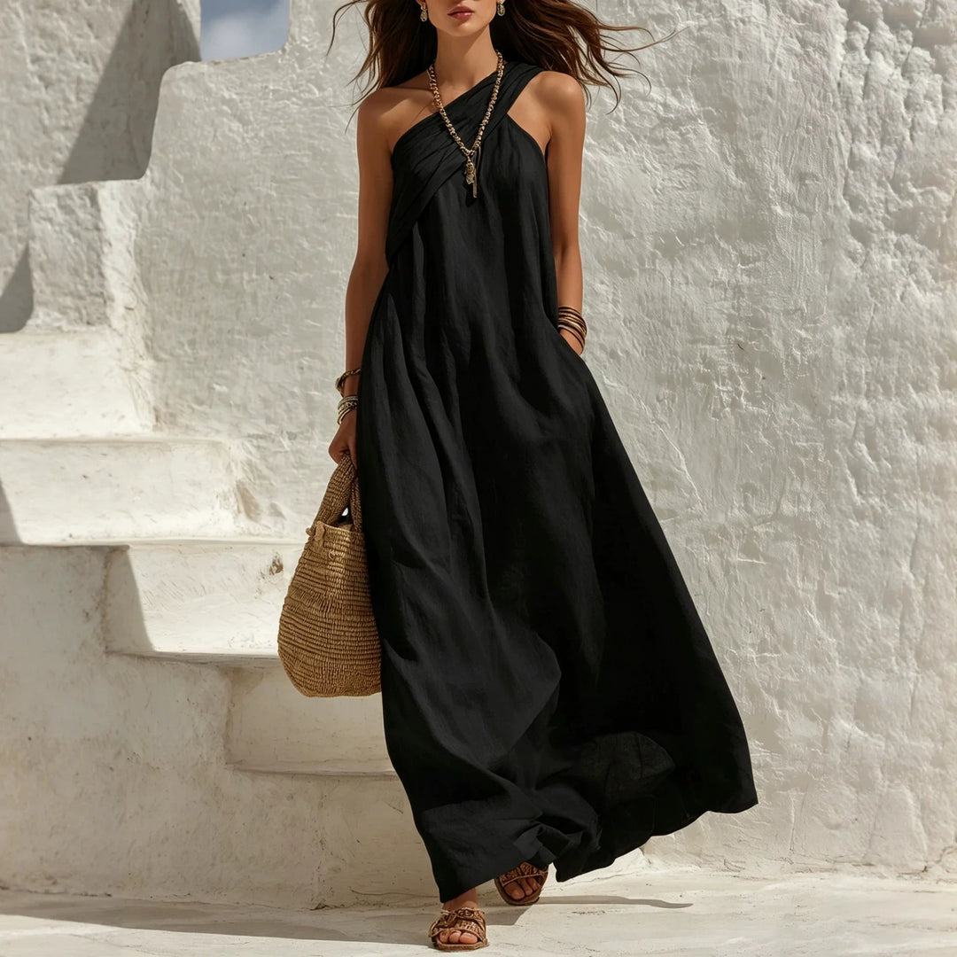 Sofia | Women’s Halter Maxi Dress for Easy Vacation