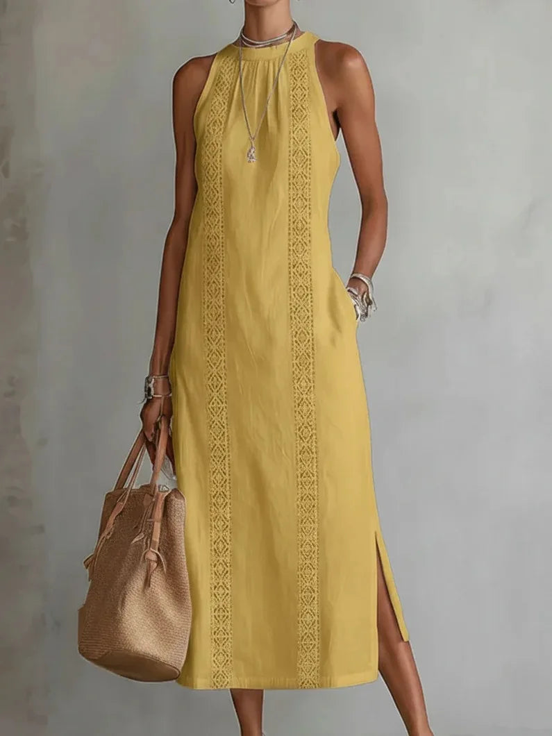 Nixie | Women’s Sleeveless Maxi Dress with a High Neck Finish