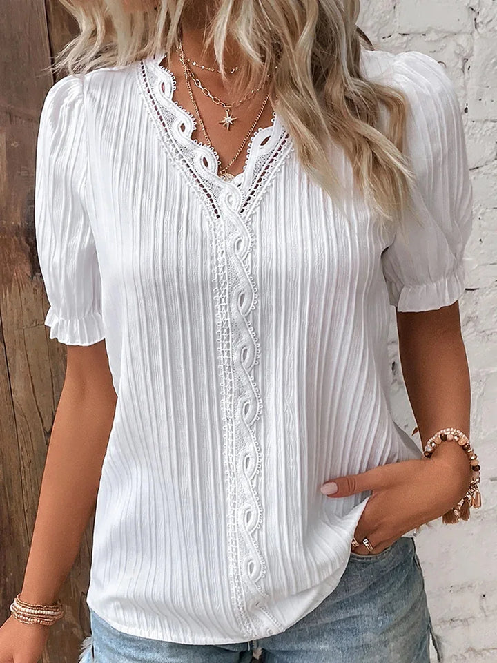 Isella | Women’s Blouse featuring a Decorative Front Folds