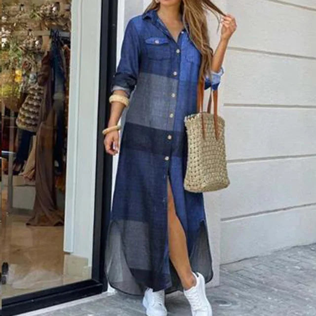 Grace | Women’s Simple Button Shirt Dress for Daily Plans