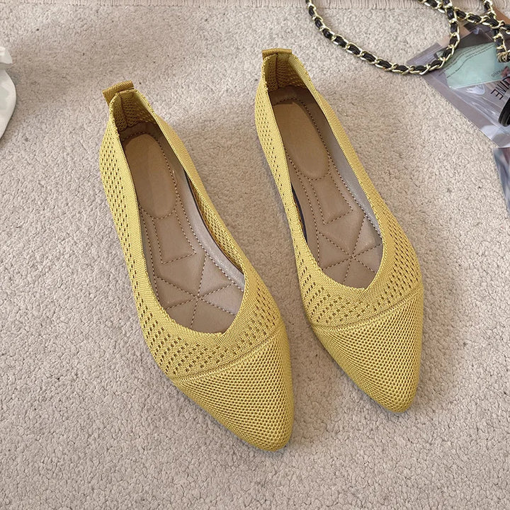 Estelle | Women’s Pointed Flats featuring Perforated Detail