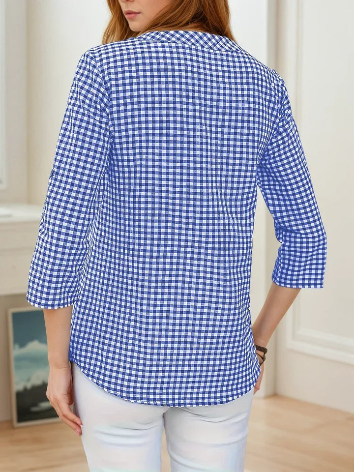 Keiley | Women’s Blouse featuring a Check Layout