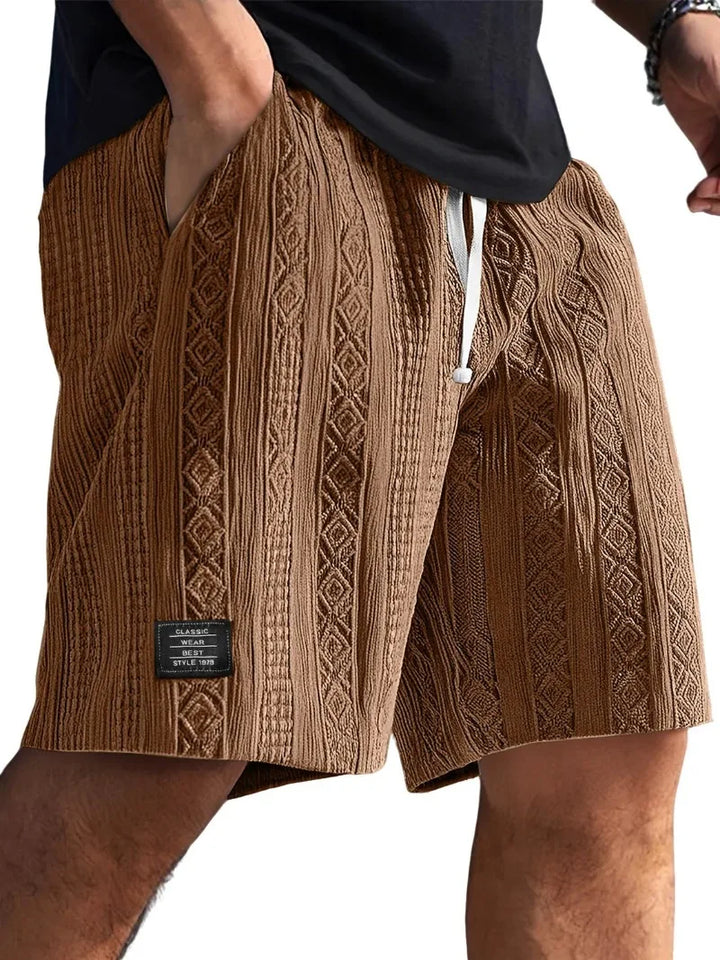 Rocco | Men’s Drawstring Shorts featuring Pattern Detail
