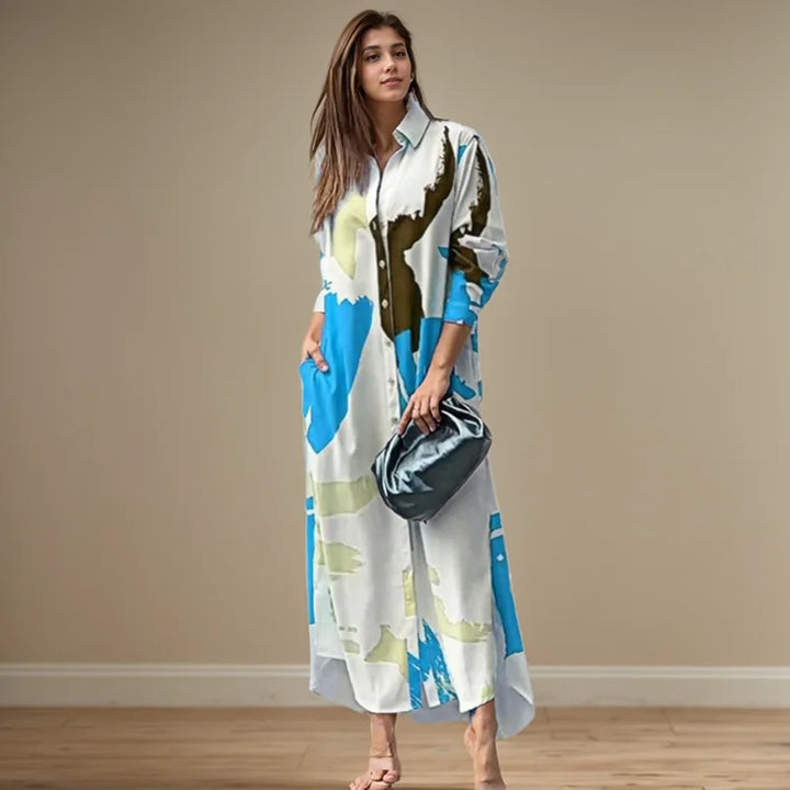 Marlowe | Women’s Abstract Shirt Dress for Relaxed Silhouette