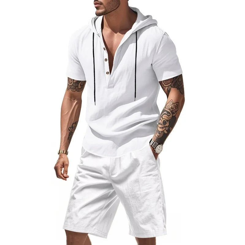 Reign | Men’s Hooded Short Set for Relaxed Summer Form