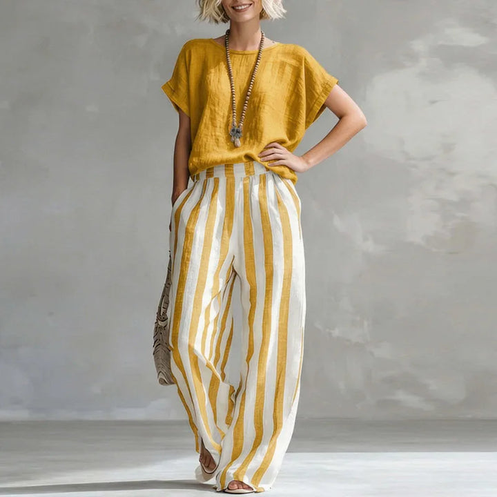 Bria | Women’s Two-Piece Set featuring Wide-Leg Trousers