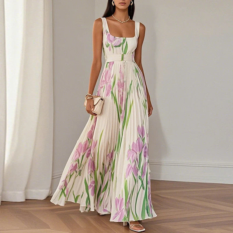 Farrah | Women’s Maxi Dress featuring a Pleated Skirt