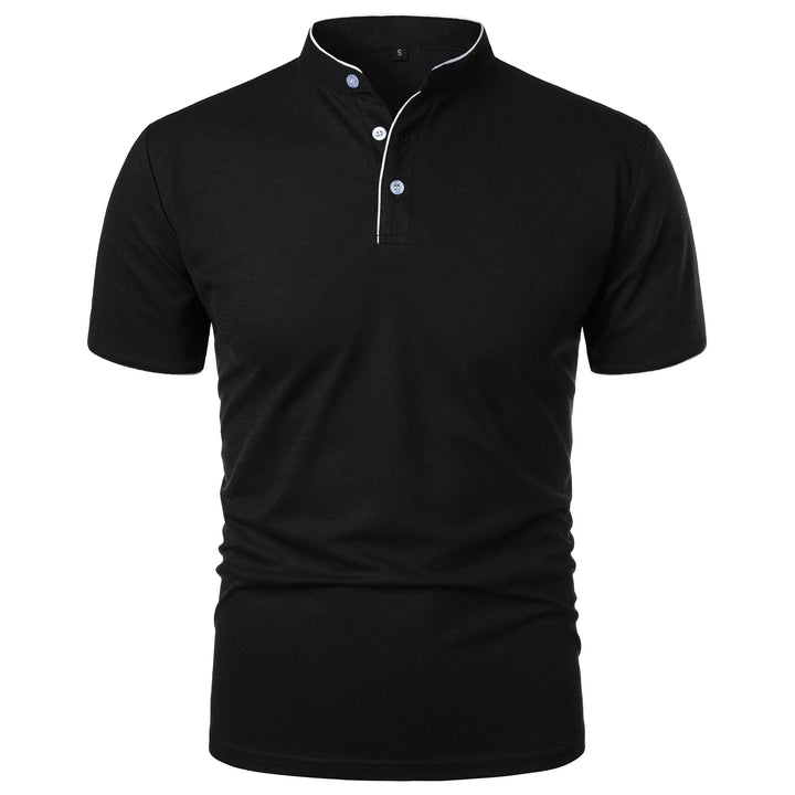 Zachary | Men’s Polo Shirt featuring a Stand Collar with Buttons