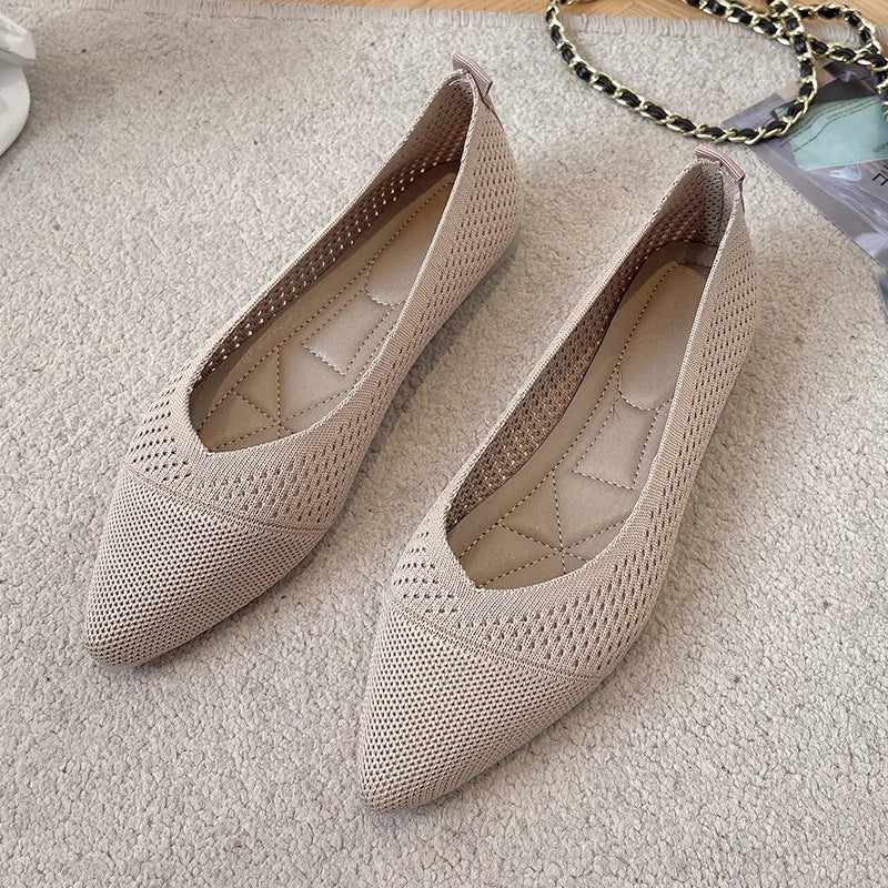Estelle | Women’s Pointed Flats featuring Perforated Detail