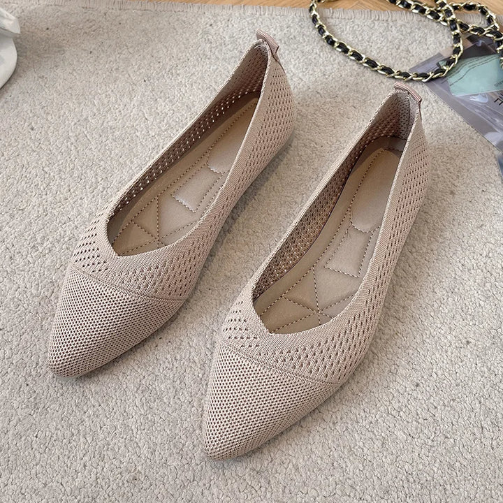 Estelle | Women’s Pointed Flats featuring Perforated Detail