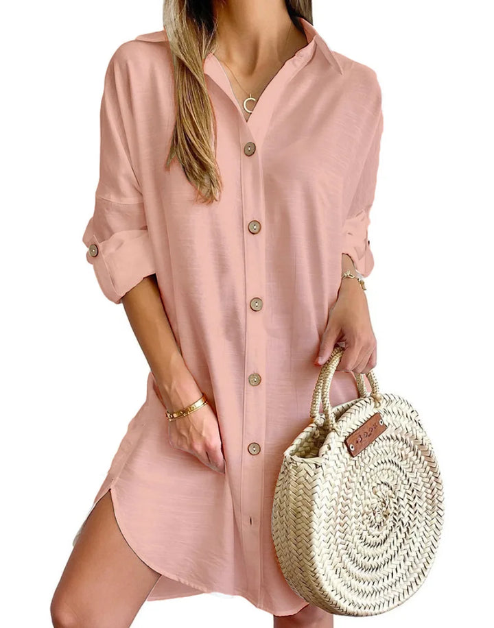 Aida | Women’s Button Shirt Dress for Cool Summer Refresh