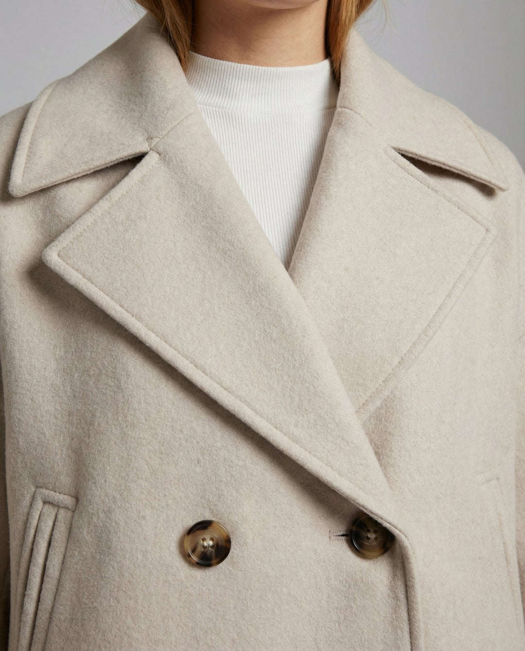 Aveline | Women’s Cropped Coat with Double-Breasted Front