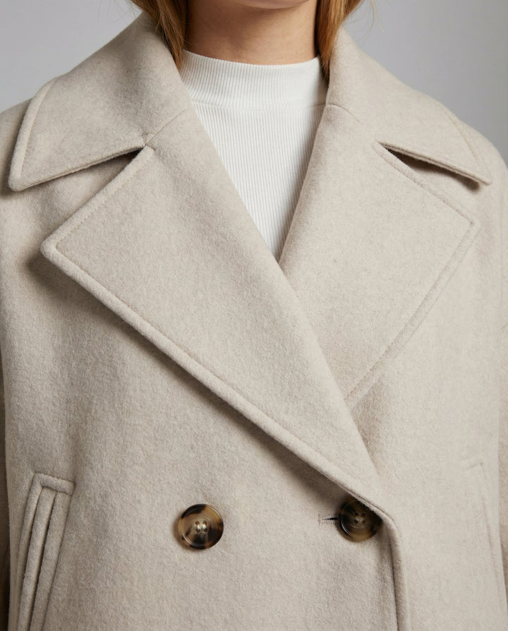 Aveline | Women’s Cropped Coat with Double-Breasted Front