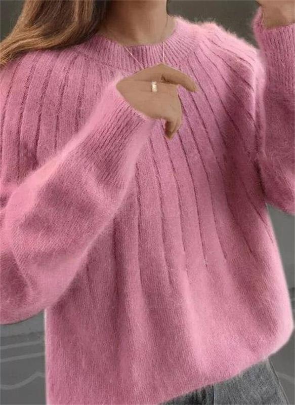 Elvyn | Women’s Ribbed Jumper with Classic Neckline