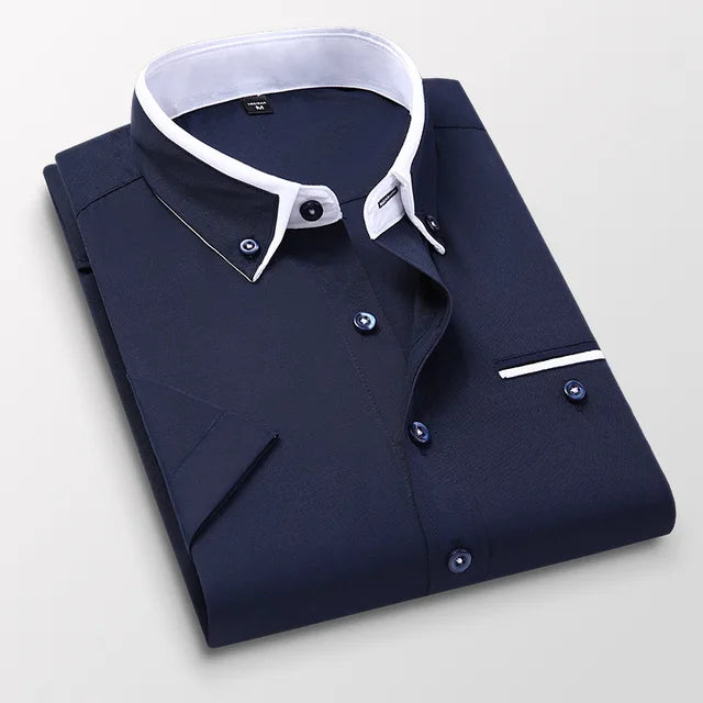 Orvello | Men’s Button-Up Shirt featuring contrast collar element