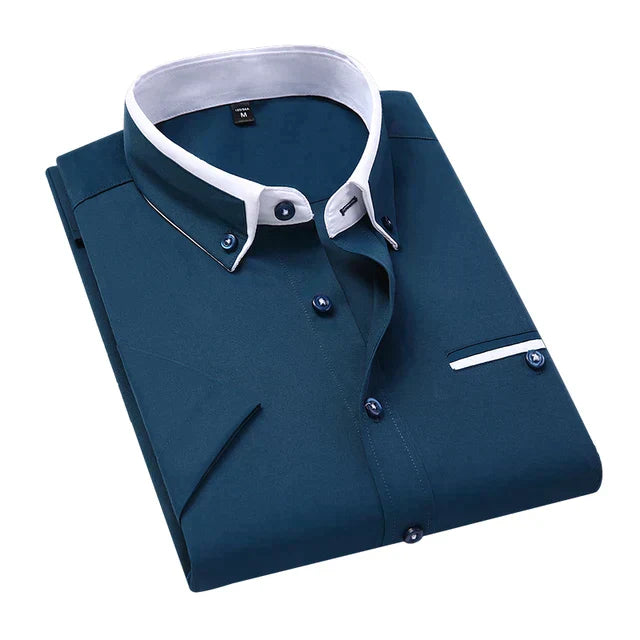 Orvello | Men’s Button-Up Shirt featuring contrast collar element