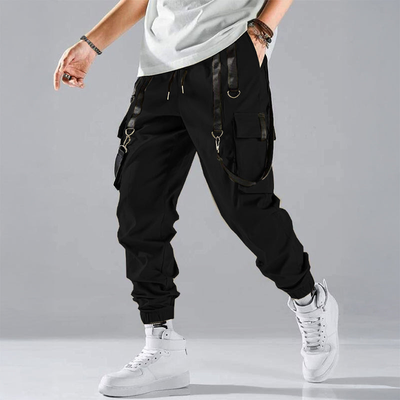 Kieran | Men’s Cargo Joggers with Strap Detail