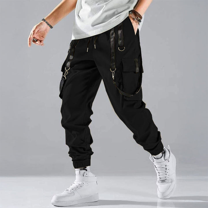 Kieran | Men’s Cargo Joggers with Strap Detail